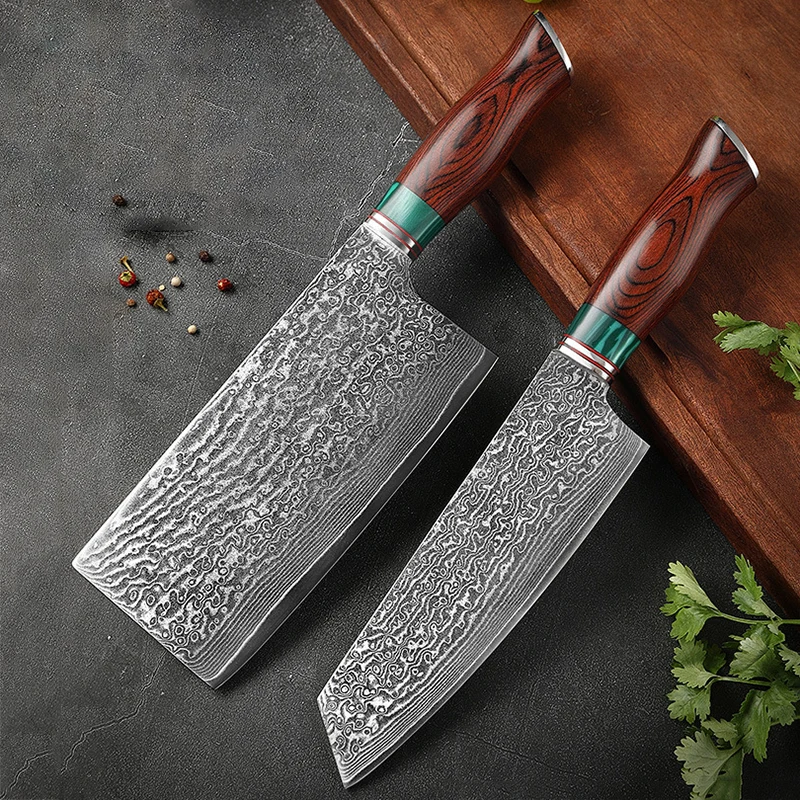 

Кухонные ножи из дамасской стали, китайский мясницкий нож, японский шеф-повар, высококачественный кухонный нож, резак для нарезки мяса, суши