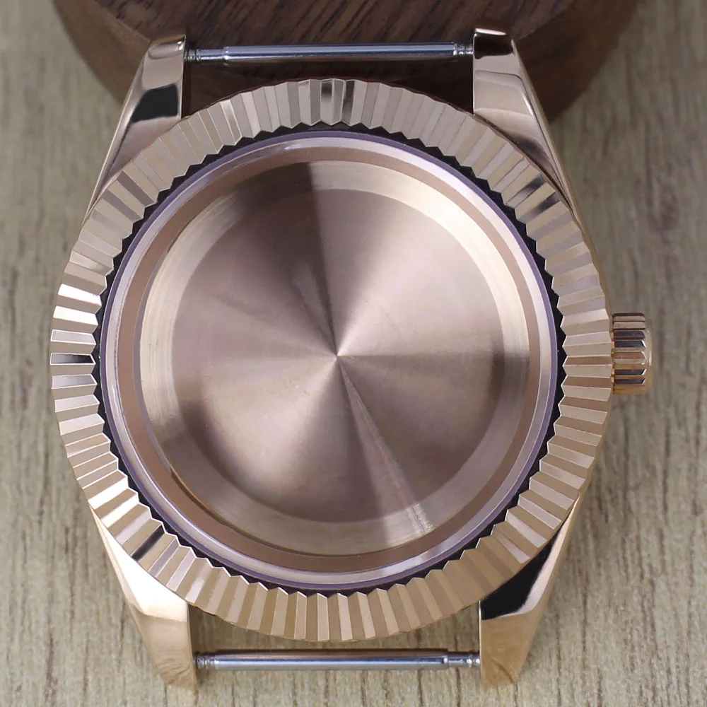Fashion Round Edge Watch Case with Sapphire Glass - Waterproof, 36mm/39mm, 28.5mm Dial Compatibility