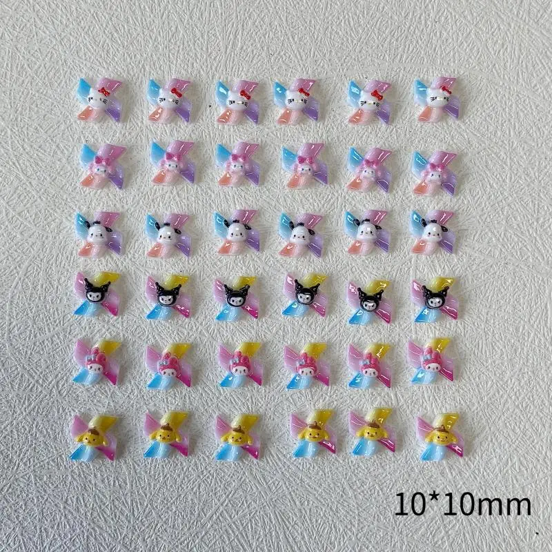 

Colored Resin Dog Rabbit Windmill Nail Charms Creative Animal Windmill Cream Gum Nail Art Decoration for DIY Nail Accessories