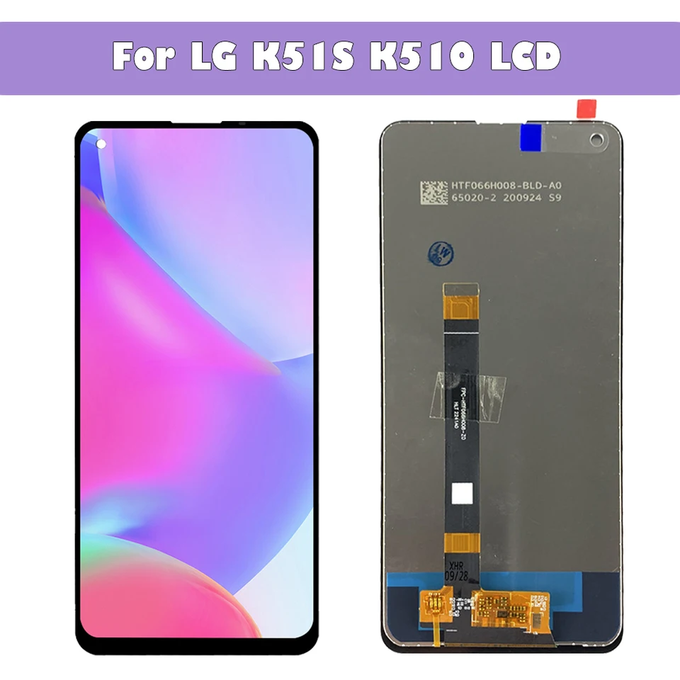 Display LCD Per LG K51S LMK510EMW | Schermo 6.55 Pollici Con Cornice | Kit Con Strumenti E Nastro Adesivo
