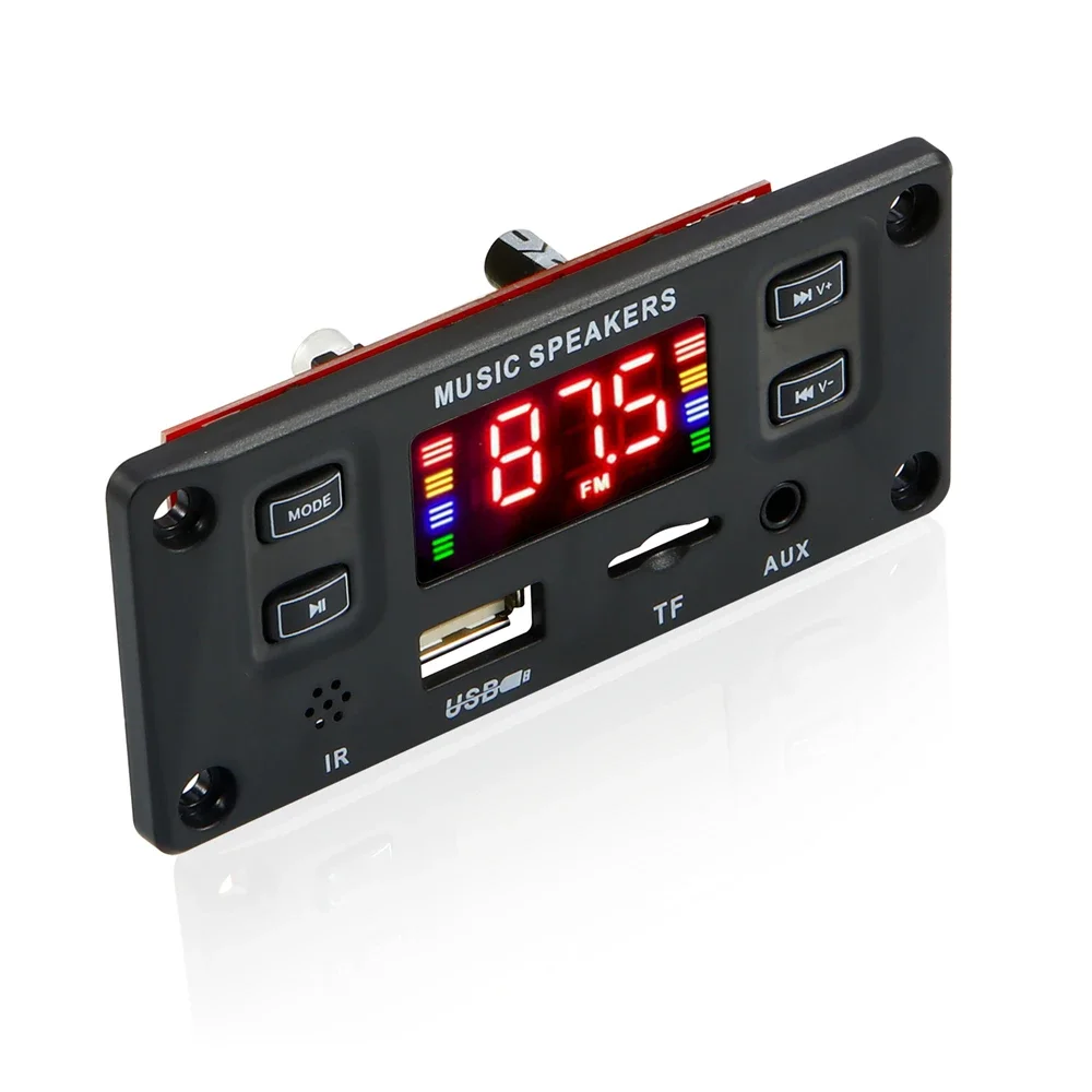 DC 12V 2*30W 60W Amplifier MP3 Decoder Board Bluetooth 5.0 Music Player USB Module FM AUX Radio Recording Handsfree Call headphone amplifier audio decoder board bluetooth mp3 decoder audio mp3 player