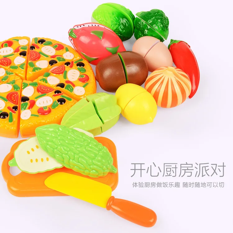Children Pretend Role Play House Toy Cutting Fruit Simulation Plastic Vegetables Food Kitchen Baby Kids Educational Toys 4