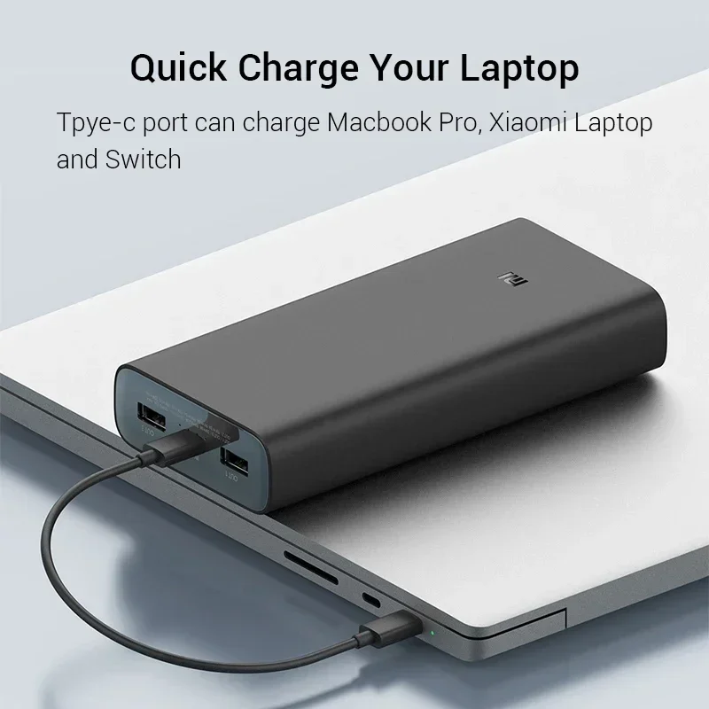 Original Xiaomi Power Bank 20000mAh 45W MAX Dual USB Output Fast Charging External Battery USB-C Portable Mobile Quick Charger