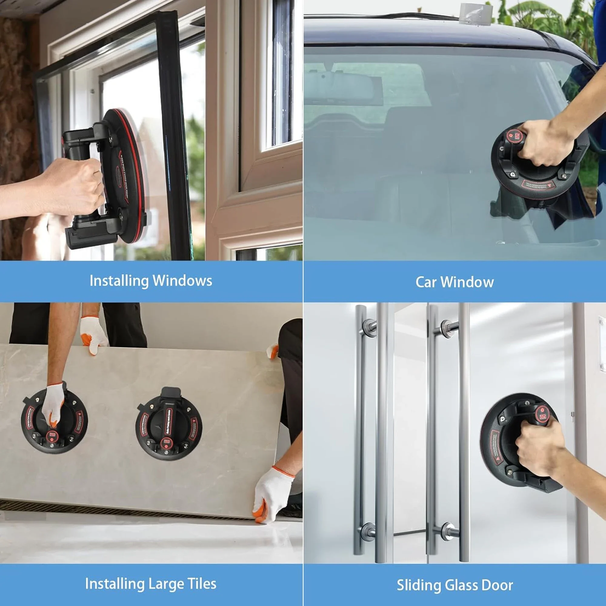 Vacuum Suction Cup Vacuum Sucker Glass Suction Cup Handle Electric Vacuum Suction Cup with Digital Display Tile Glass Power Lifter