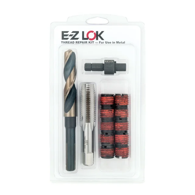 EZ-329-6 Thread Repair Kit for Metal Carbon Steel Threaded Inserts 3/8-16 and Installation Tools