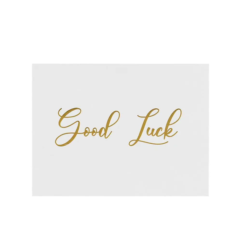 Elegant Gold Stamped Thank You Greeting Cards - Set of 50, 6x8cm White with Simple Design