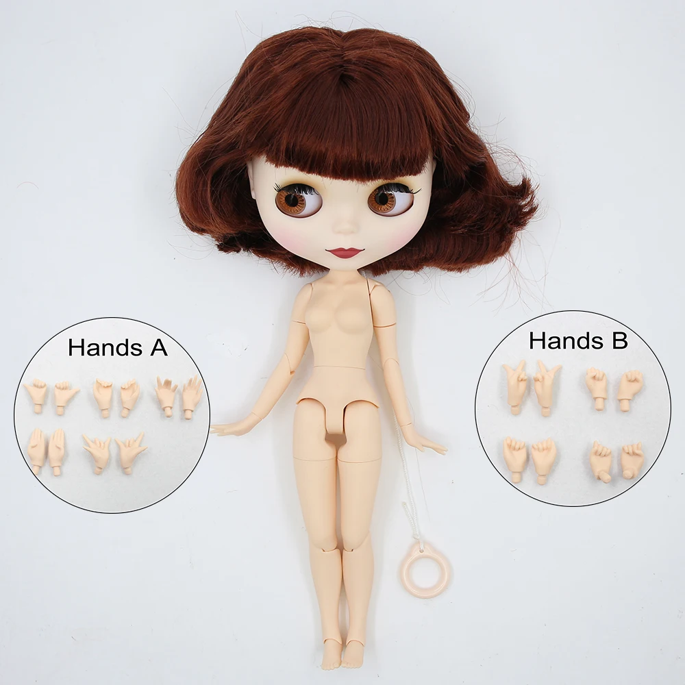 Neo Blythe Doll with Ginger Hair, White Skin, Matte Cute Face & Custom Jointed Body 1