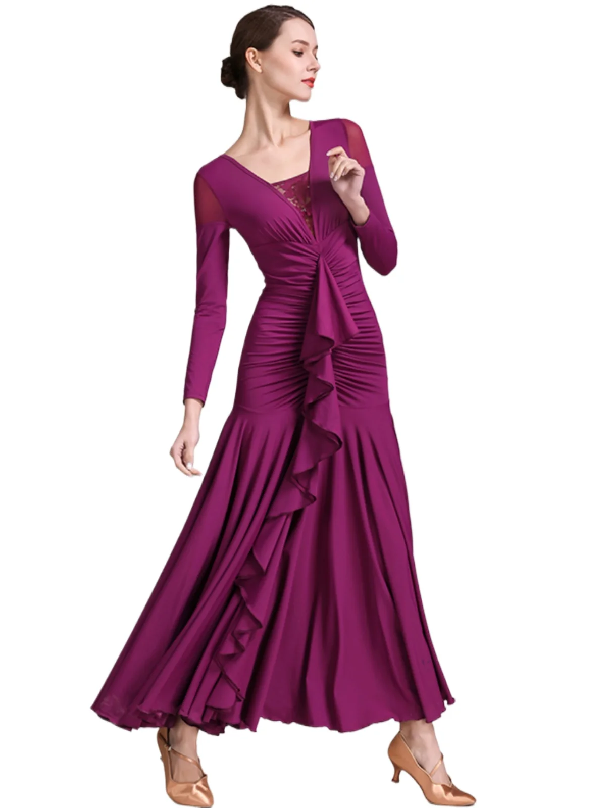 Modern Dance Dress New Ballroom Dance Competition Dress Square Ballroom Waltz Performance Clothes S9033