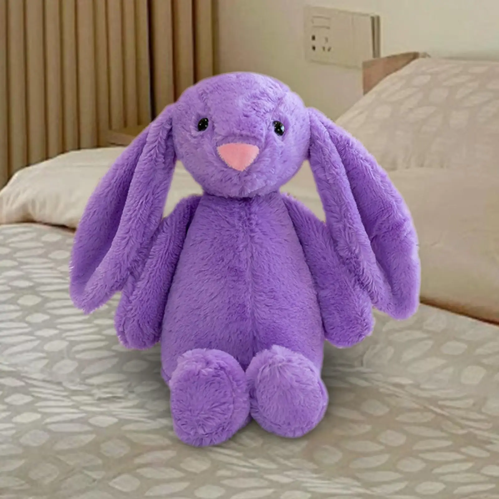 Bunny Plush Doll Huggable Cuddly Lovely Soft Home Decor Easter Stuffed Animal for Valentine's Day Party Easter Children Baby Bunny Plush Doll Huggable Cuddly Lovely Soft Home Decor Easter Stuffed Animal for Valentine's Day Party Easter Children Baby