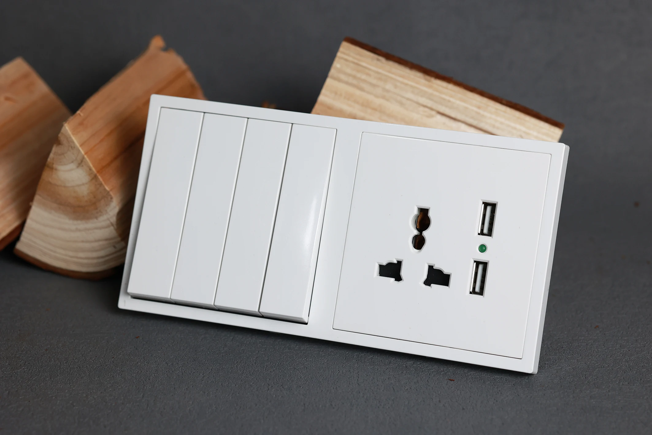 Description Picture 3 of itemYINKA Plastic Panel Korean Standard Switch Frame Wall Switch Wall Socket TV Satellite 220V 1234GANG DIY Plastic Frame Part White