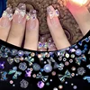 1Bag Mix Colorful Jelly Clear Ribbon Bowknot Nail Charms Heart Pearls Flower Flat-back Gems Parts Nail Art Manicure Decorations 5