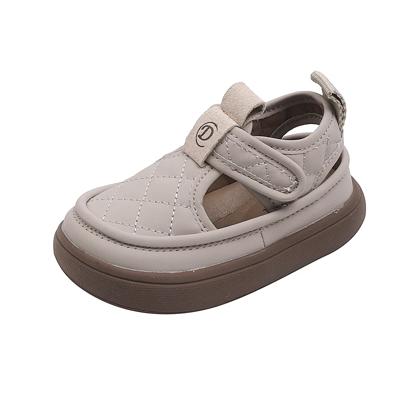 

High-quality Kids Semi-sandals 2023 Spring Summer Fashion Children's Single Flats Soft Soles Rhombus Girls' Shoes For Baby Child