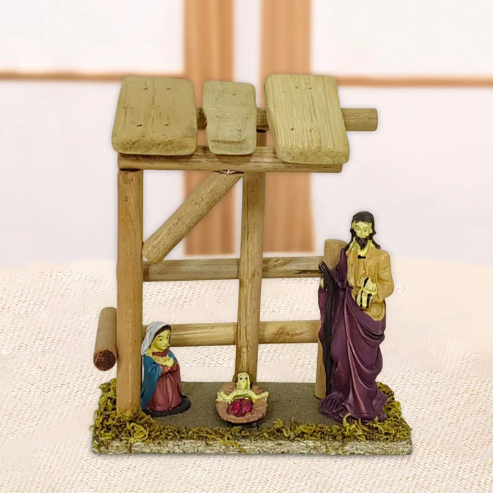 Christmas Nativity Scene Figurine, Sculpture, Holy Family Figurine, Nativity Manger Decor for Home, Office Desk