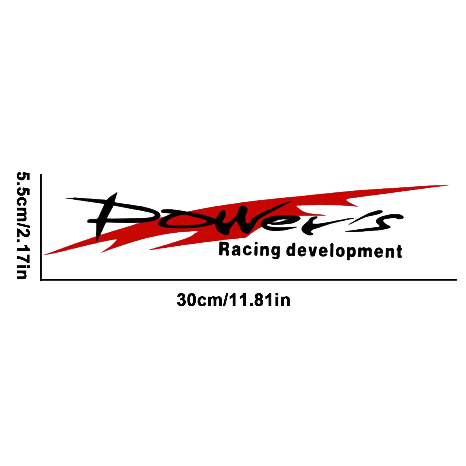 Racing Development Car Sticker Personality Trend Power's Racing Sports Sticker Car Reflective Waterproof Decal Car Decorative