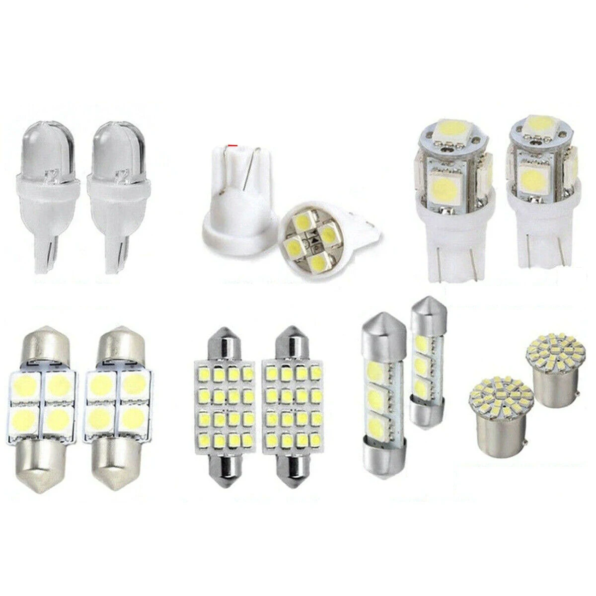 

14Pcs LED Interior Package Kit for T10 36mm Map Dome License Plate Lights White