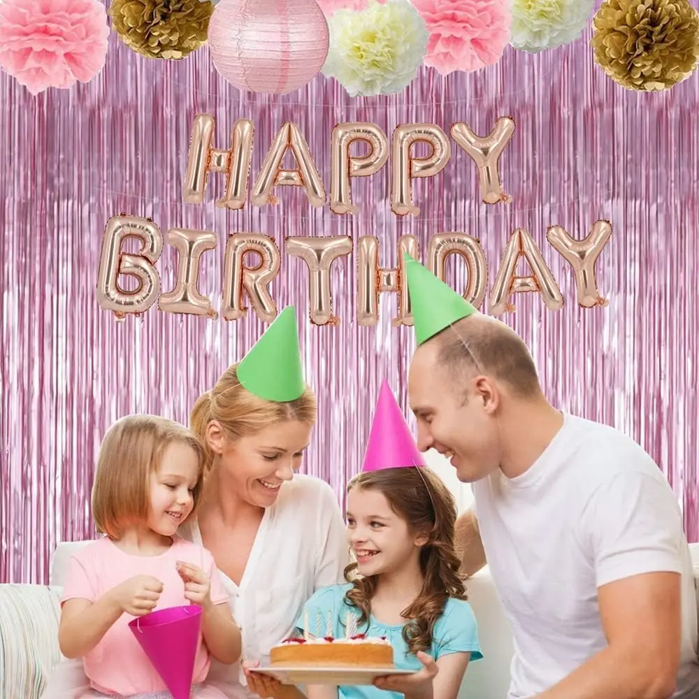 3 Stück, Hintergrund Metallic Streamer Goldfolie Fransen Vorhänge für Geburtstag, Weihnachten, Abschlussfeier, Bachelorette Party Streamer Dekor – Detail 21