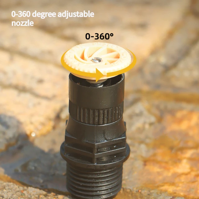 Aspersor ajustable de 360 grados, cabezal de riego automático para césped, sistema de riego de plantas, dispositivo de riego en el suelo - Image 4