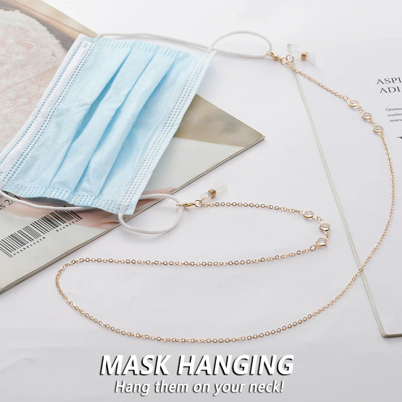 1/2PCS Fashion Mask Glasses Chains Hanging Rope Face Eyeglasses Chain For Women Retro Metal Sunglasses Lanyards Eyewear Cord