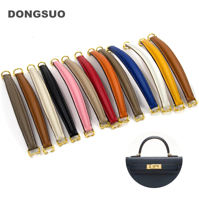 Togo cowhide leather bag handle for totes handbag genuine leather
