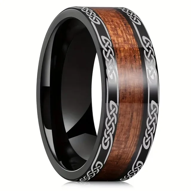 91982-1f026a.jpg Bagues en titane et acier pour hommes, couleur violette, incrustation de coquille d'ormeau colorée, anneaux en acier inoxydable pour hommes, bijoux de mariage