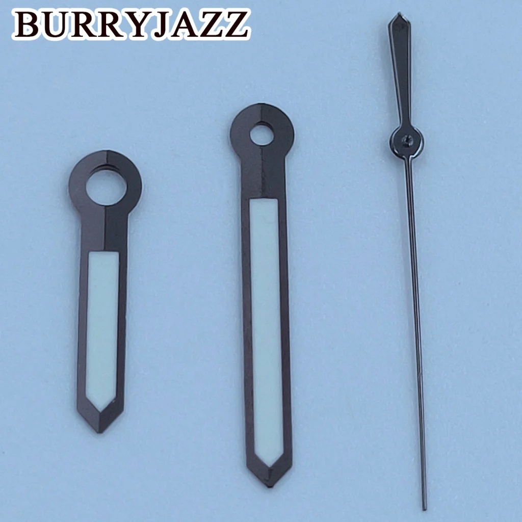Burry jazz nh35 nh36 nh38 7 s26 7 s36 4 r35 4 r36 Uhrzeiger Silber Gold Roségold Pistolen zeiger grün leuchtend – Detail 13