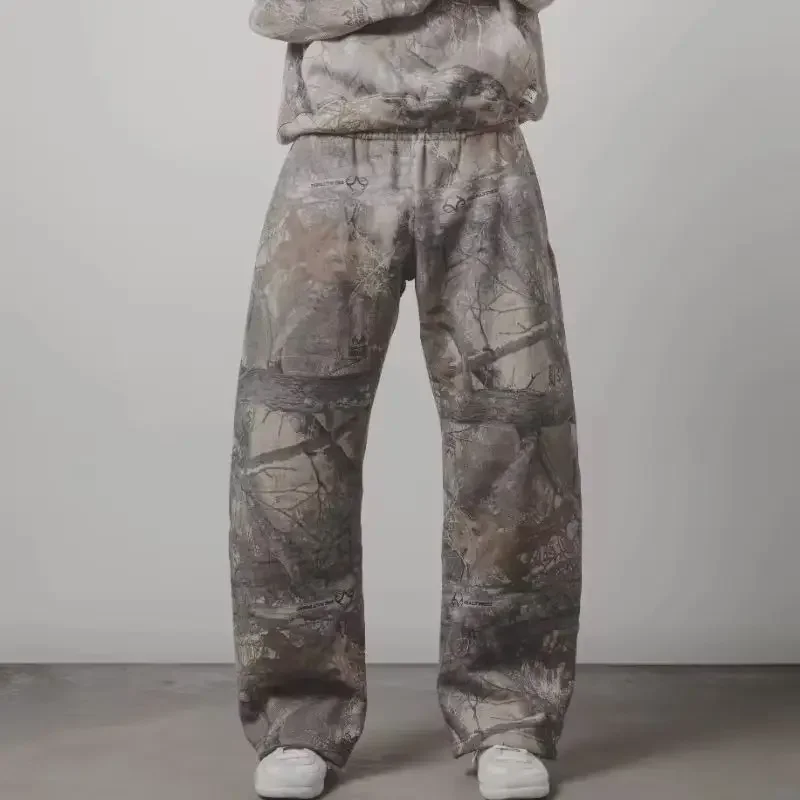 American style Harajuku camouflage floor pants Fashionable camouflage print pattern Gothic hip hop oversized Y2K retro men pants 4