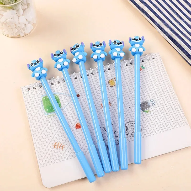 10pcs Lilo & Stitch Anime Figure Gel Pen Cute Disney Stationery Signature Pen School Supplies Office Tools Children's Toys Gifts