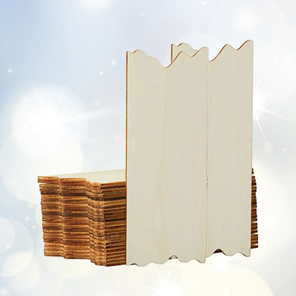 

Wooden Pieces Environmental Number Plate Wood Chips for Crafting Painting