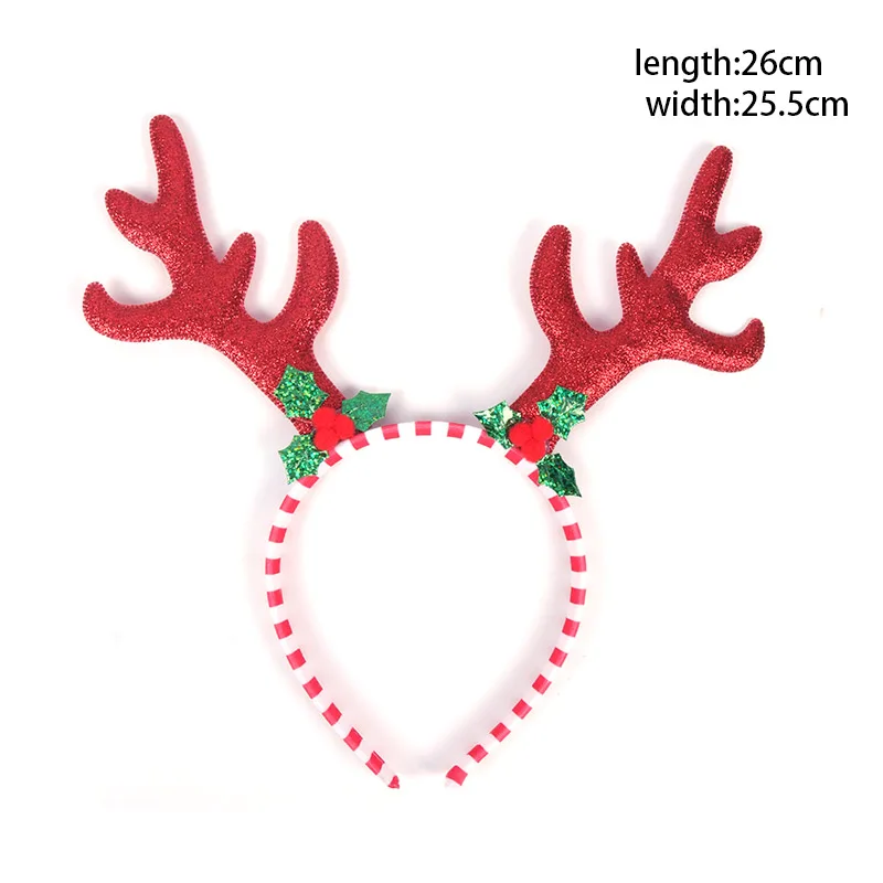 Christmas headband elk antler headband Reindeer Horn Hair Ornaments Merry Christmas Favors photo props Navidad New Year gift 1pc