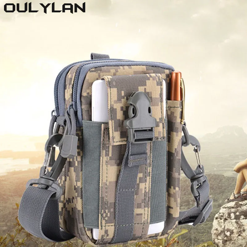 

Oulylan Men Outdoor Tactical Molle Pouch Belt Waist Pack Bag Phone Case Military Camping Climbing Running Hunting Small EDC Bags