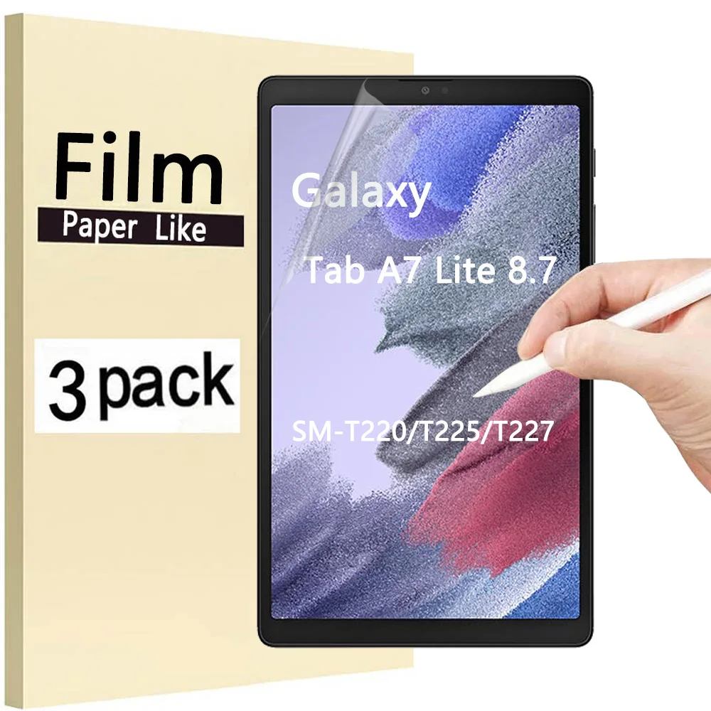 (3 opakowania) Folia papierowa do tabletu Samsung Galaxy Tab A7 Lite 8.7 2021 SM-T220 SM-T225 SM-T227 Matte PET Screen Protector Film