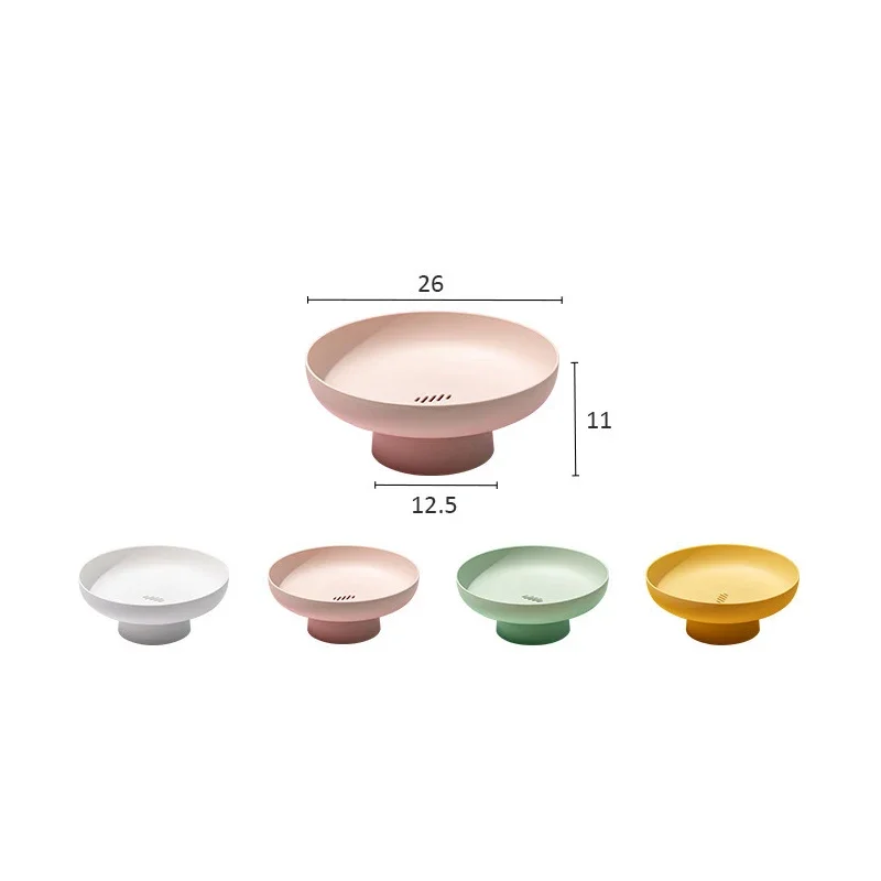 Nordic PP Fruit Storage Rack Removable Snack Tray Drainer Basket Candy Plate Home Organizer Kitchen Tool For Vegetable Cookies