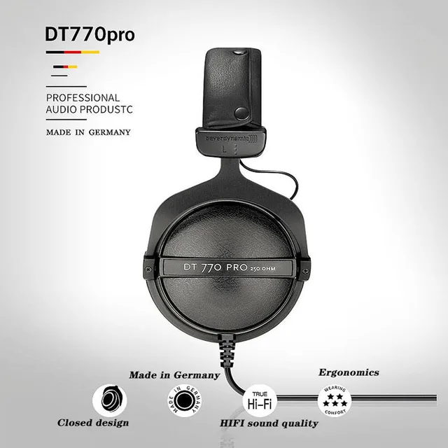 Original Beyerdynamic DT770 Pro Professional Dynamic HiFi Headphones