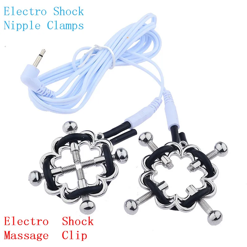 Medical Themed Toys Sex Products Body Massager Electric Shock Nipple Clamps Accessories Breast Labia Clip Flirting For Women Men