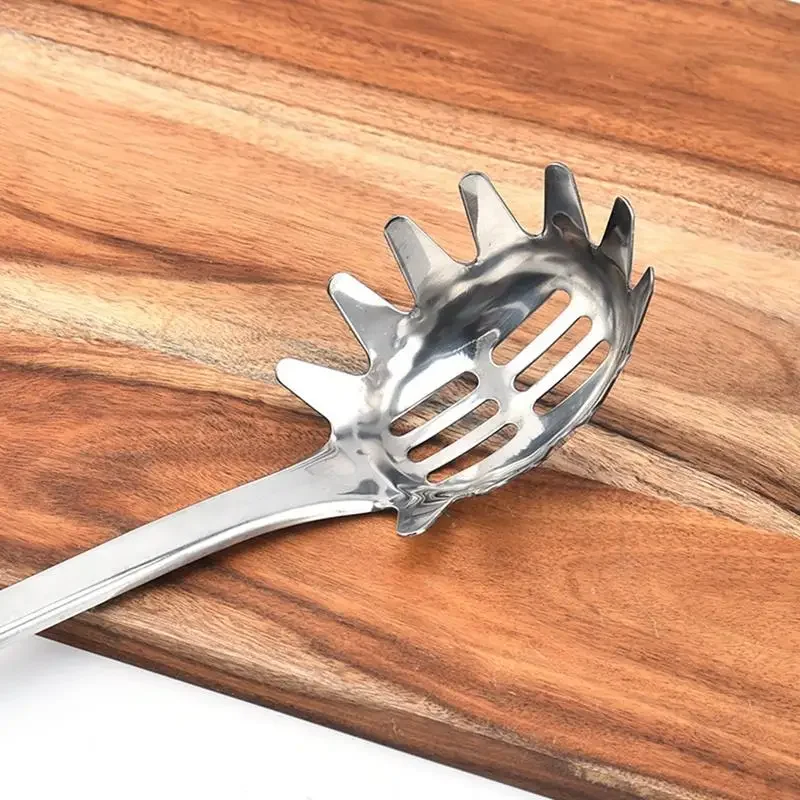 Pasta Scoops Noodle Spoon Scoop colander Spaghetti Ladle Slot Stainless Steel Colander Kitchen Gadget pasta spoon