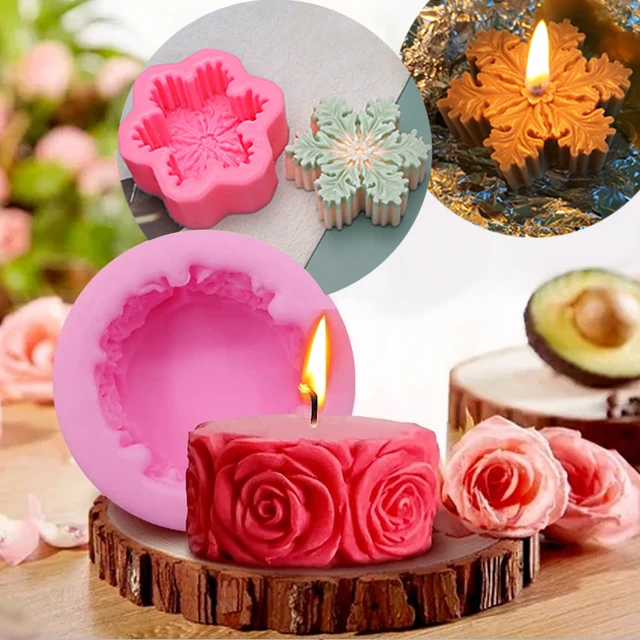 Stampo per candele in Silicone a forma di fiore di rosa stampi per torta al  cioccolato fondente aromaterapia candela in gesso stampo per sapone fatto a  mano stampo per dolci - AliExpress