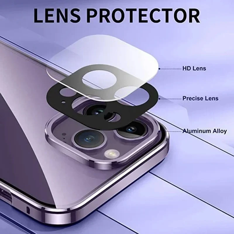 360° Full Protection Anti-Peeping Privacy Magnetic Double-Sided Glass Case
