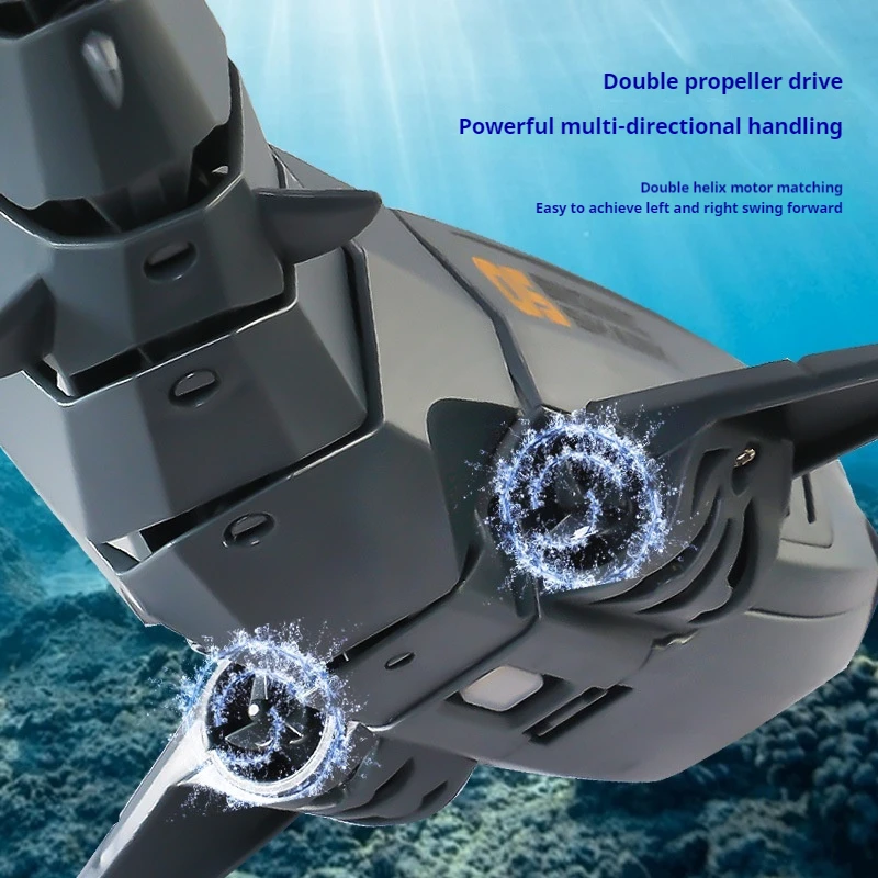 Shark Remote Control With Camera Rechargeable Giant Toothed Shark Model That Can Swing Underwater Children'S Remote Control Toy