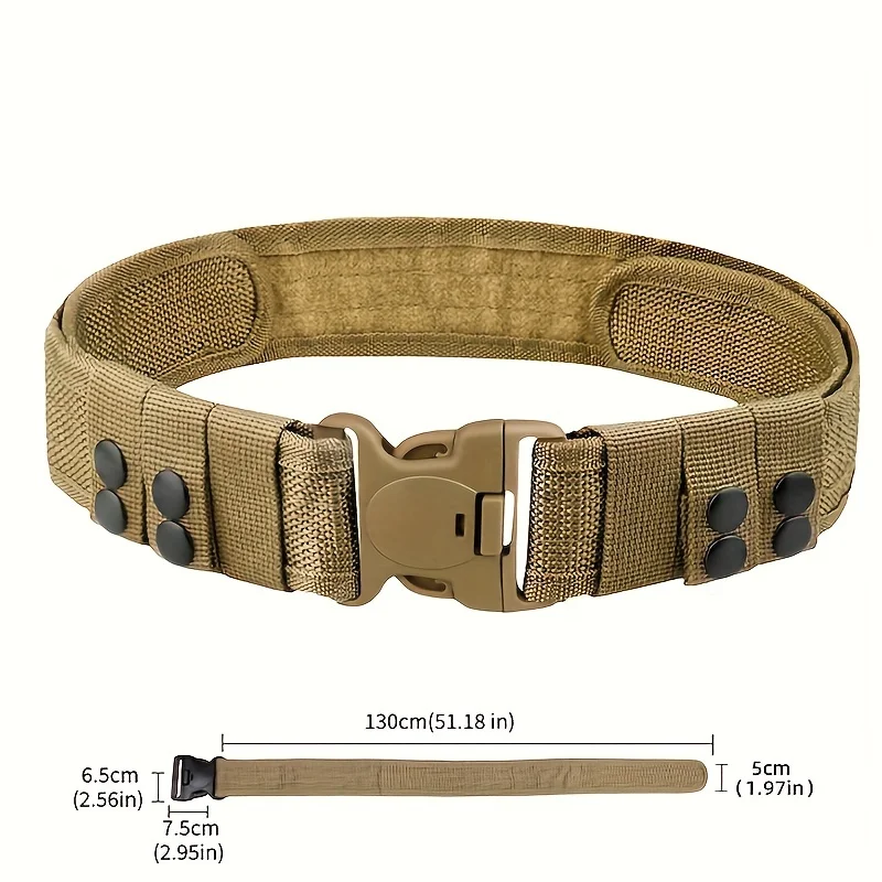 Men's Heavy-duty Sports Canvas Belt, Velcro Outdoor Belt, Outdoor Hiking and Military Training Belt Belt for Men