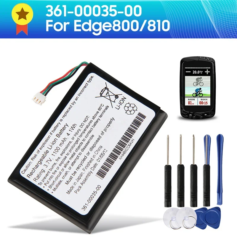 

New Replacement Battery 361-00035-07 361-00035-03 361-00035-00 for Garmin Edge 800 810 Battery 1100mAh with Tools 3.7V