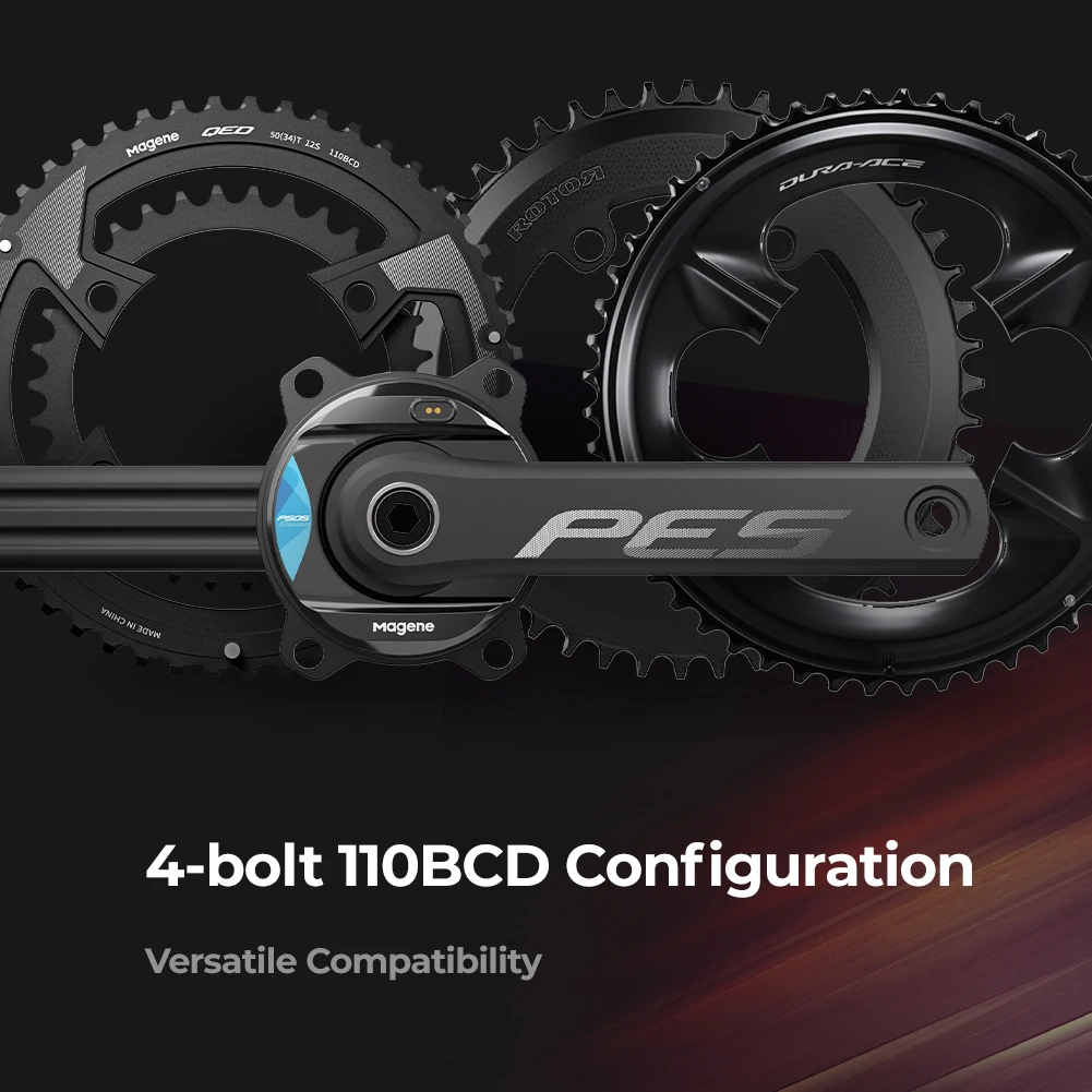 Magene PES P505 Power Meter Crankarm Cycling Spider-Based Power Meter 110 BCD 4 Bolt24mm Steel Spindle ANT Bluetooth Pedal Chain 2