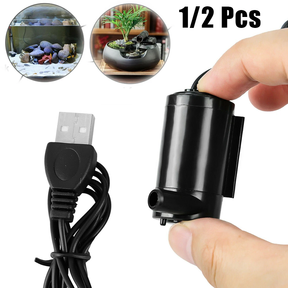 

2pcs 5V Micro Submersible Mini Water Pump For Aquariums Fish Tank Fountain Hydroponics USB Submersible Pump Aquarium Supplies