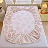 100% Cotton Fitted Sheet Floral Style Bed Cover Skin-friendly Bedsheet 90/100/120/150/180cm Bed Linen sabanas (No Pillowcase) 6