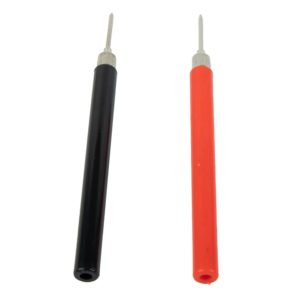 Multimeter Spring Test Probe Tip Insulated Test Hook Wire Connector Probe Leads Needle Tips 128mm 2PCSx