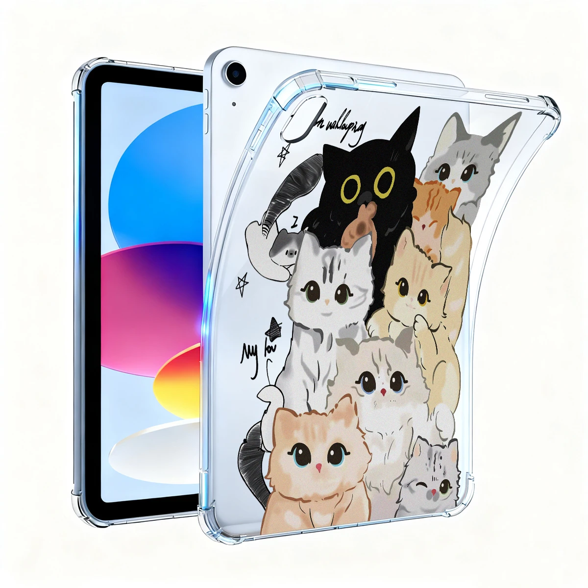 Enhanced Silicone Cat Tablet Case - Protective Cover