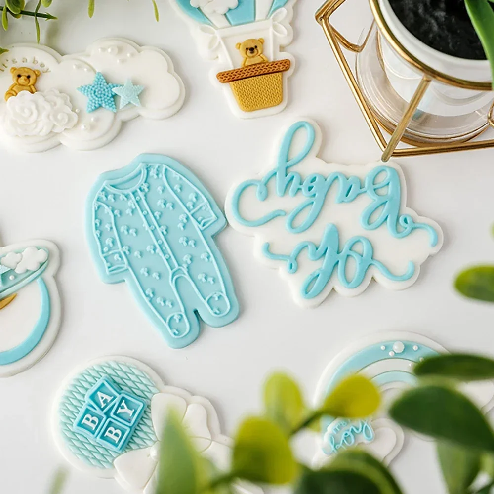Baby Shower Cake Decorating Tools Cookie Press Stamp Embosser Biscuit Cutter Fondant Sugarcraft Cookie Cutters Mold Cake Mould Cake Mold Cookie Cutters Cookie Mold Cookie Press Machine