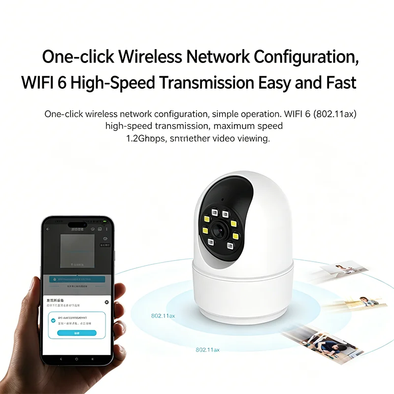 6MP WIFI Smart Security Camera Dual Screens Baby Monitor Digital Zoom PTZ IP Cam Surveillance Home Security Camera O-Kam PRO 3