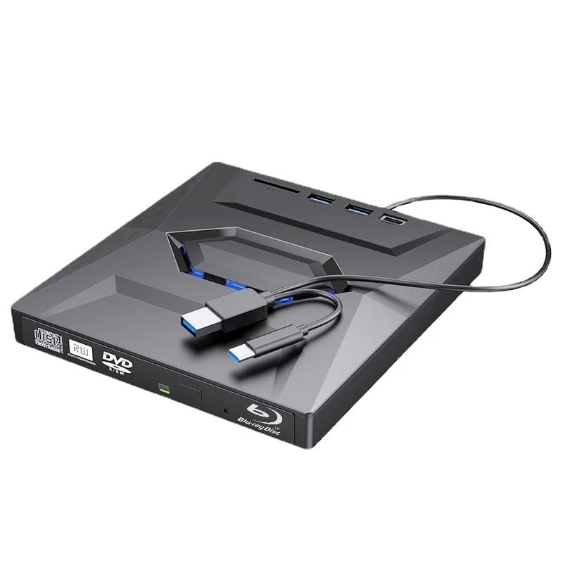External Blu ray Drive, Portable Blu-ray Drive USB 3.0 and Type-C BD Player ,Read DVD 3D Multi functional plug-in BD-ROM