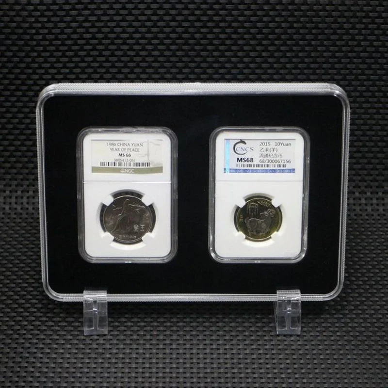 2 Acrylic Coin display Slab protection Storage Boxes Holder Storage Cases Commemorative Coins Slabs Compatible PCGS NGC Coin box 5