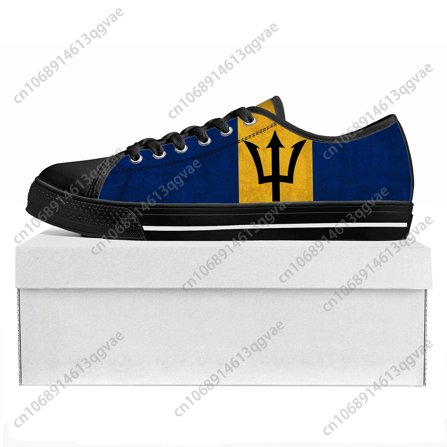 Barbados Flag Low Top High Quality Sneakers Mens Womens Teenager Canvas Sneaker Barbados Prode Casual Couple Shoes Custom Shoe